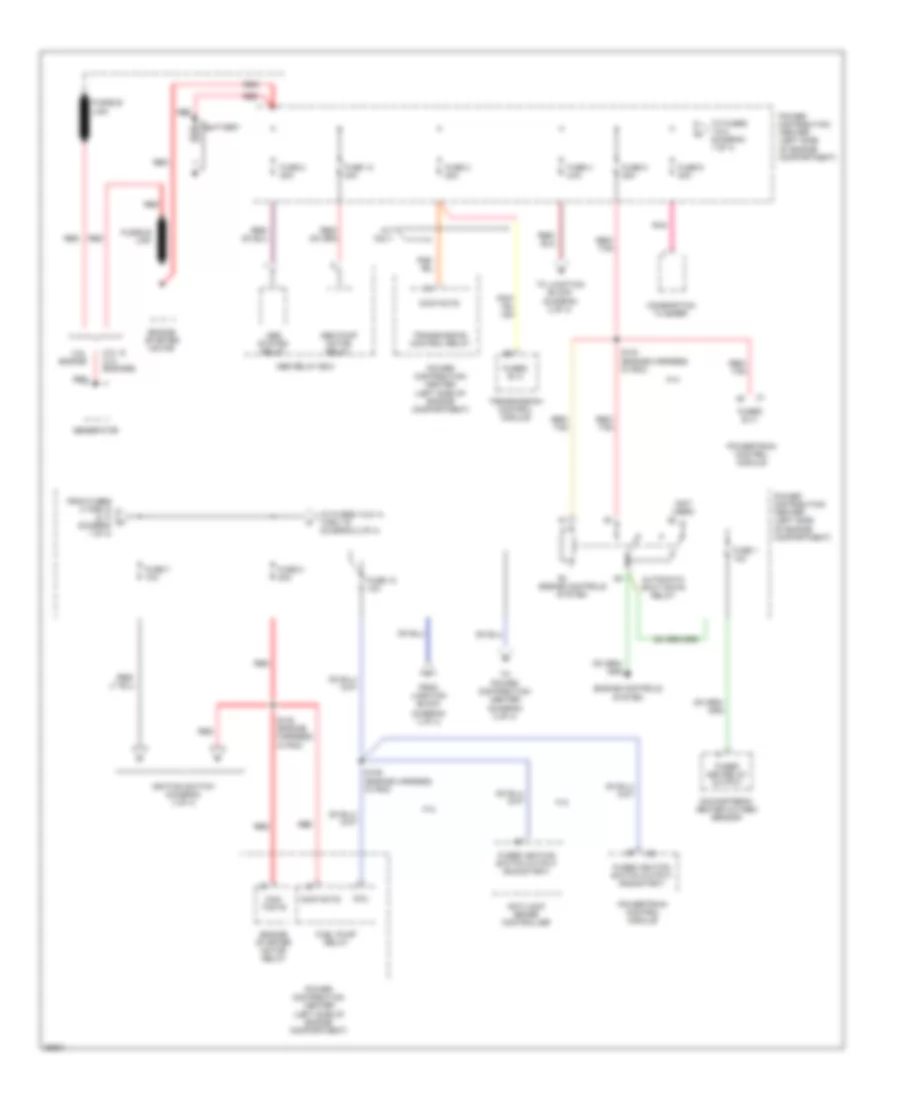 Power Distribution Wiring Diagram 1 of 4 for Chrysler Cirrus LX 1997
