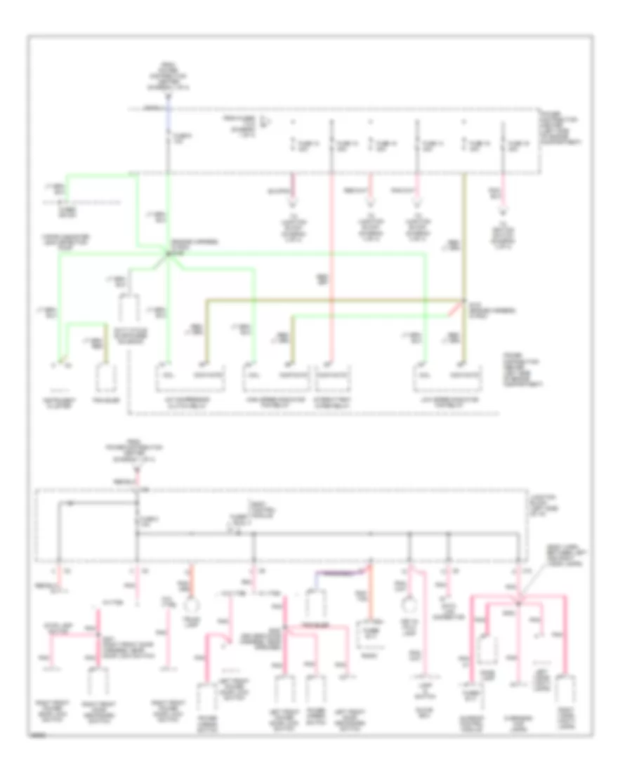 Power Distribution Wiring Diagram 2 of 4 for Chrysler Cirrus LX 1997