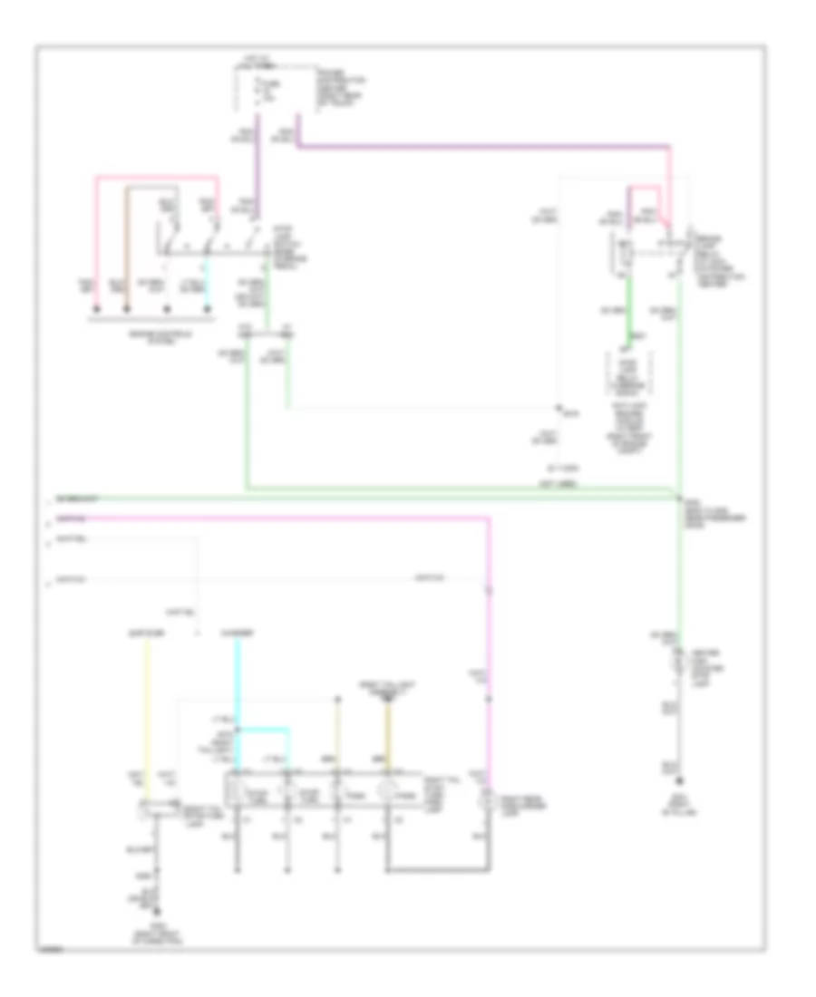 Exterior Lamps Wiring Diagram, Except 300C (2 of 2) for Chrysler 300 Touring 2009