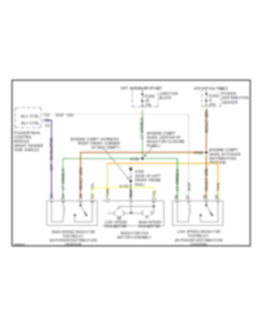 Cooling Fan Wiring Diagram for Chrysler Concorde LX 1997