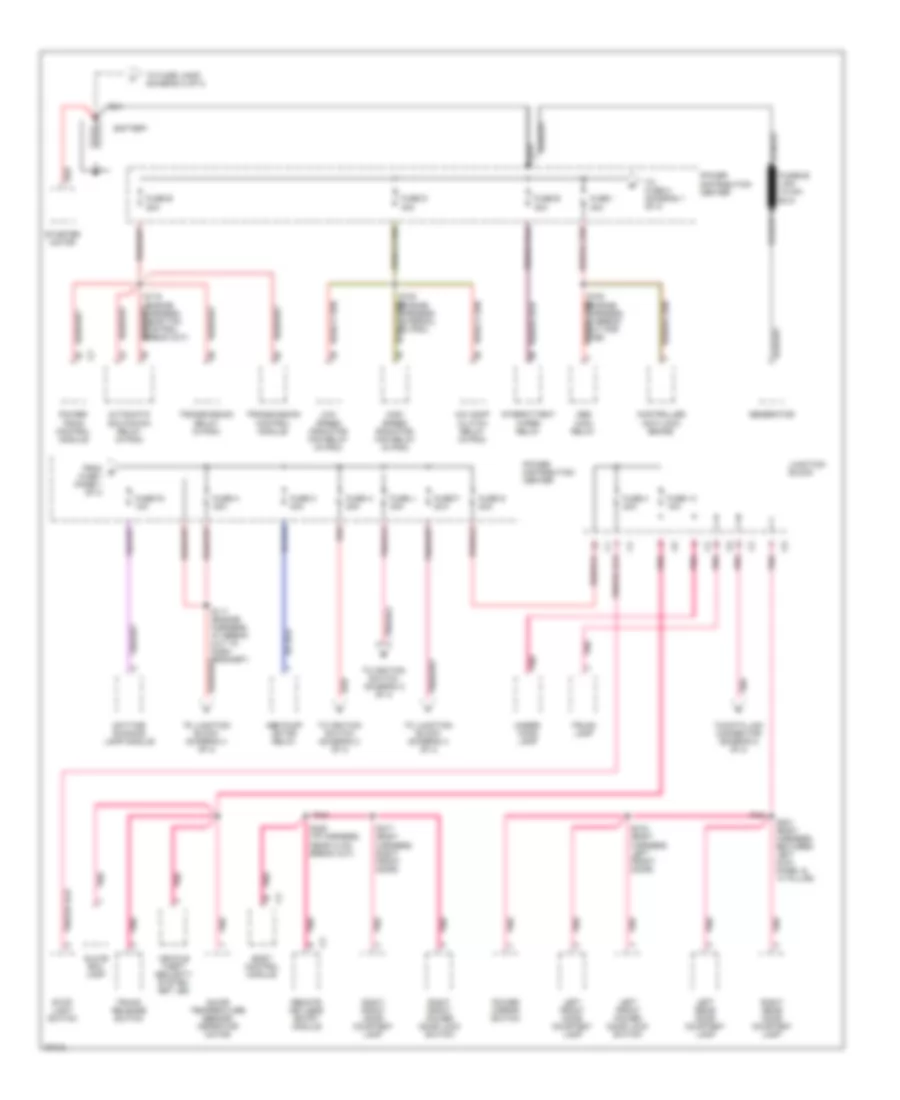 Power Distribution Wiring Diagram 1 of 4 for Chrysler Concorde LX 1997