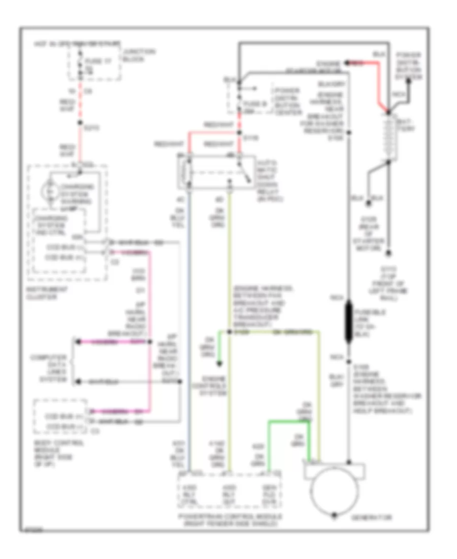 Charging Wiring Diagram for Chrysler Concorde LX 1997