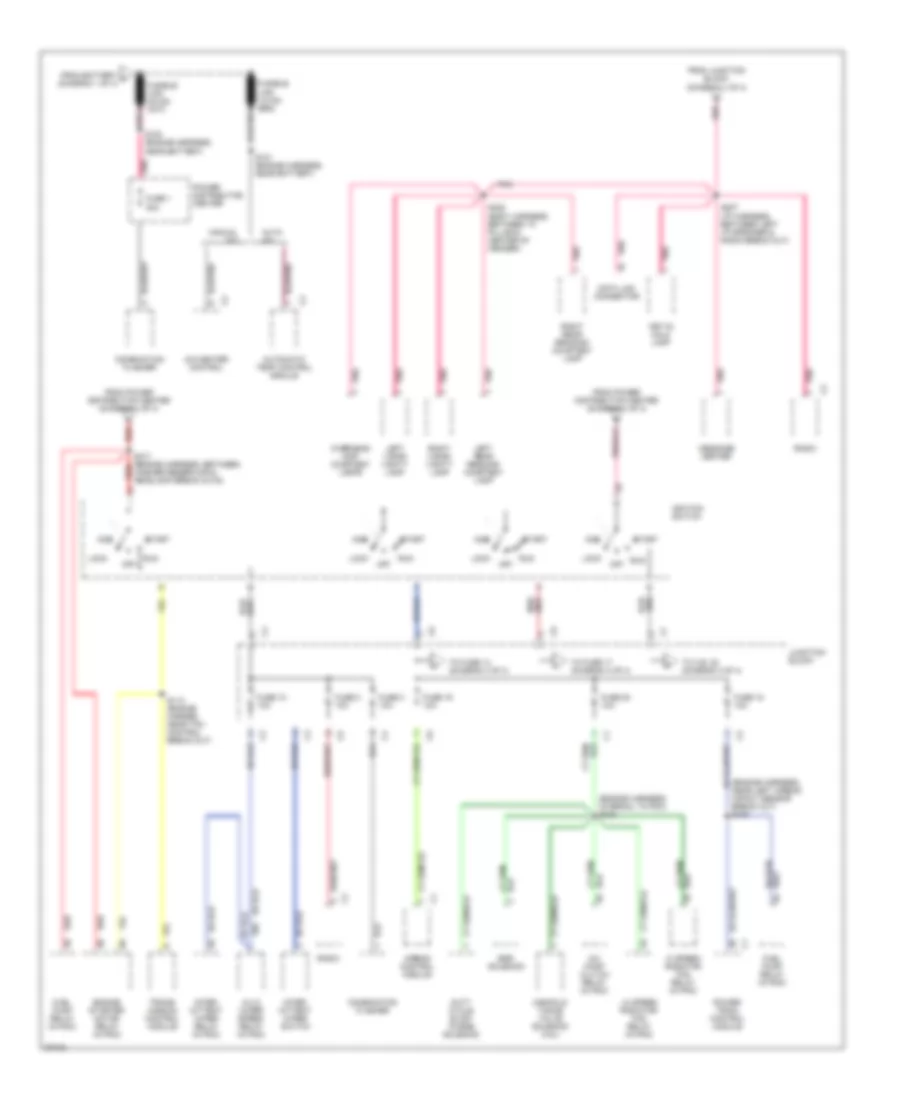 Power Distribution Wiring Diagram (2 of 4) for Chrysler Concorde LXi 1997