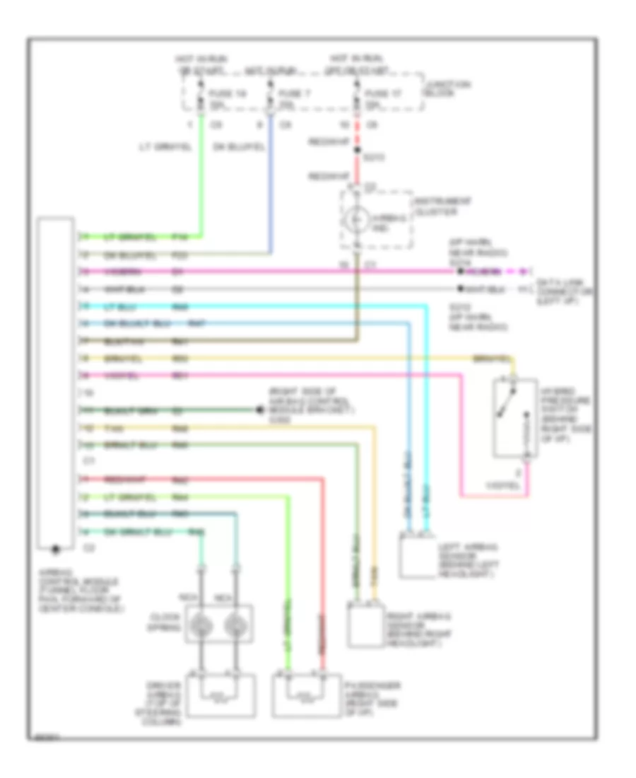 Supplemental Restraint Wiring Diagram for Chrysler Concorde LXi 1997