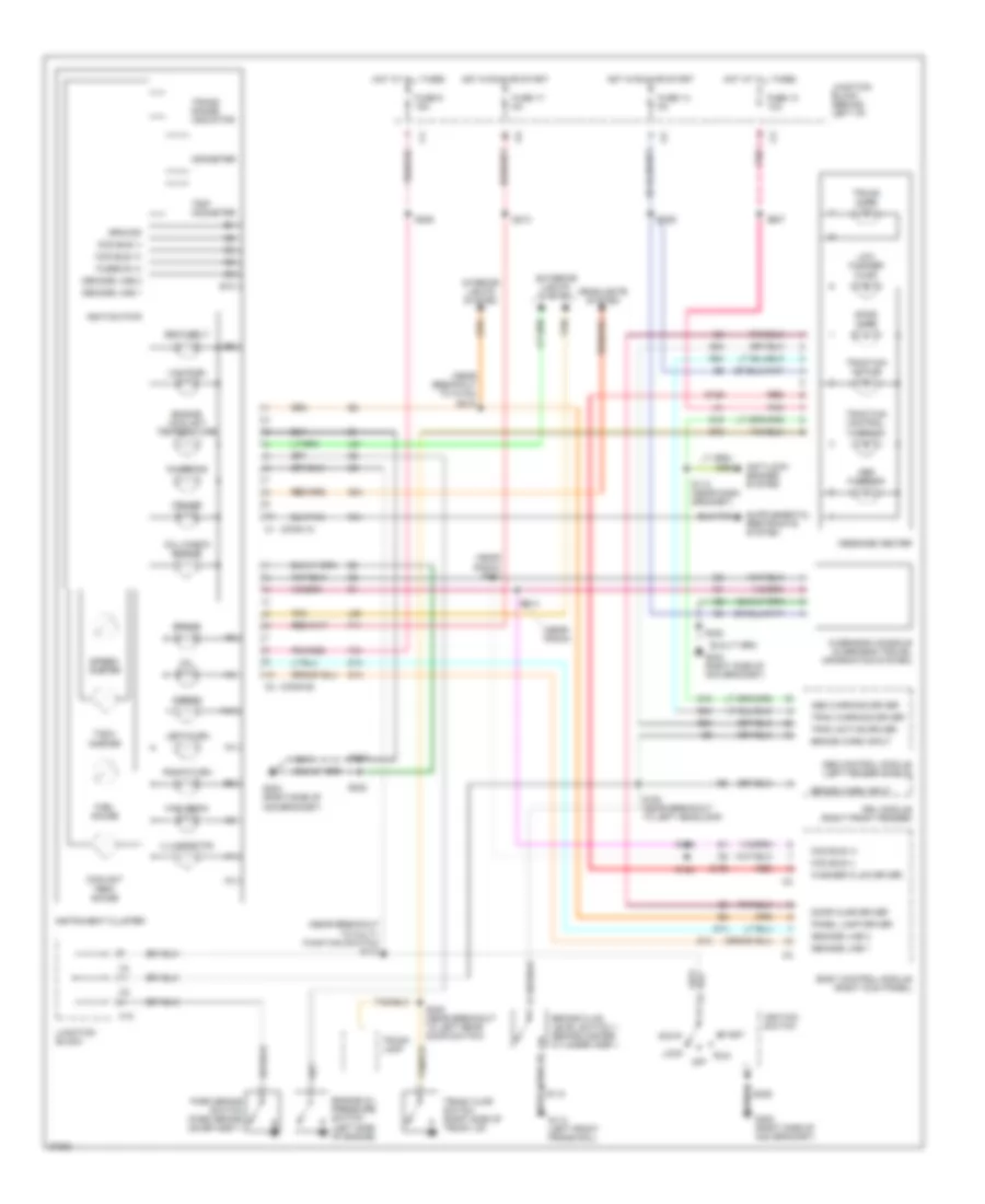 Instrument Cluster Wiring Diagram for Chrysler LHS 1997