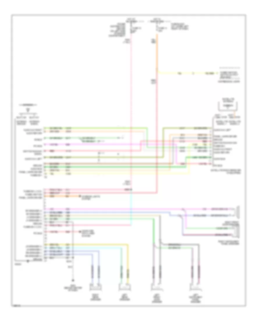 Radio Wiring Diagram, Except Convertible without Hands Free for Chrysler PT Cruiser 2005