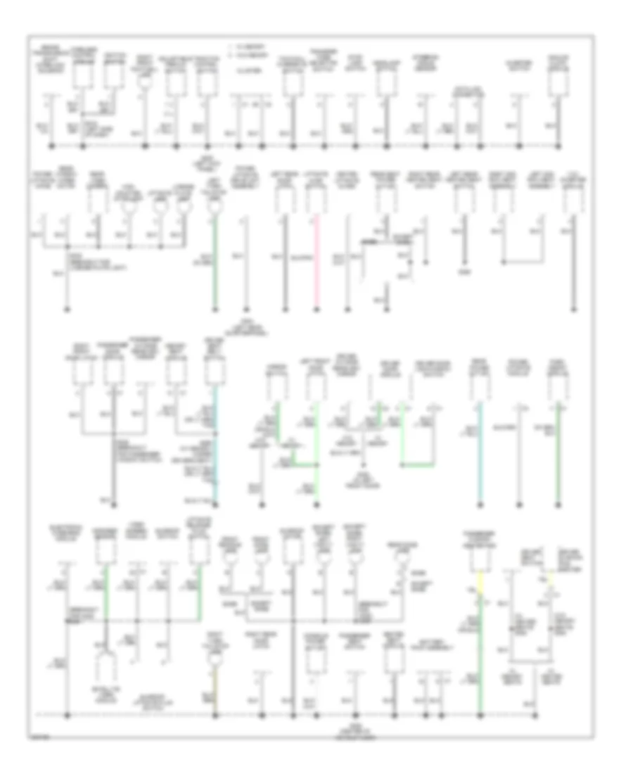 Ground Distribution Wiring Diagram 3 of 3 for Chrysler Aspen Limited 2009