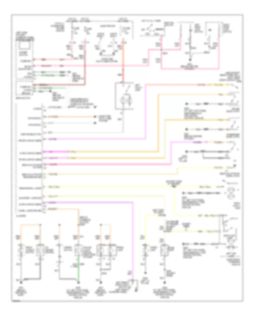 Interior Lights Wiring Diagram Except Convertible for Chrysler PT Cruiser Limited 2007