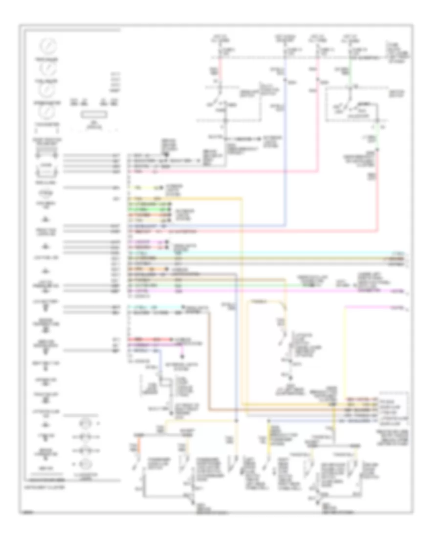 Instrument Cluster Wiring Diagram, Except Convertible (1 of 2) for Chrysler PT Cruiser GT 2005