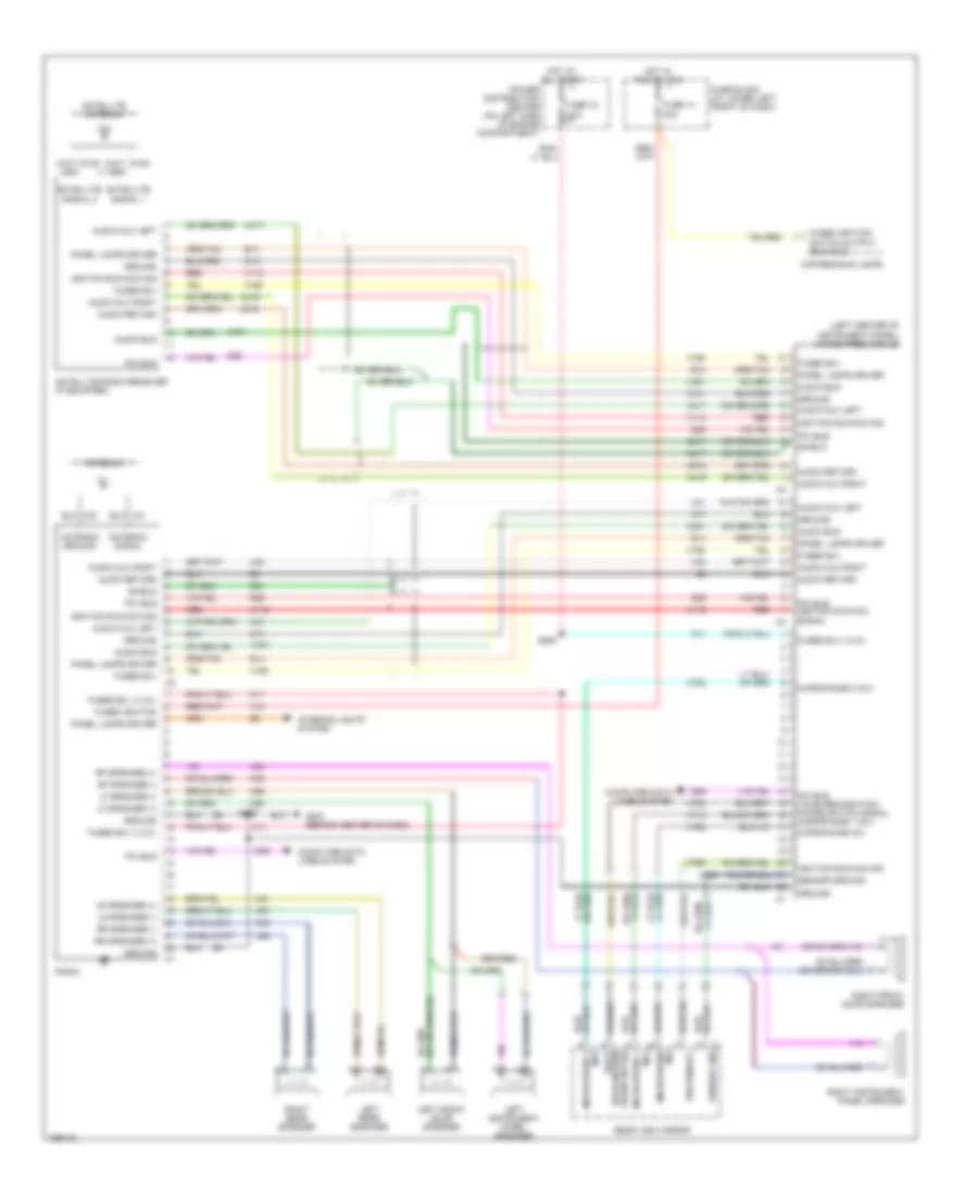 Radio Wiring Diagram, Except Convertible with Hands Free for Chrysler PT Cruiser GT 2005