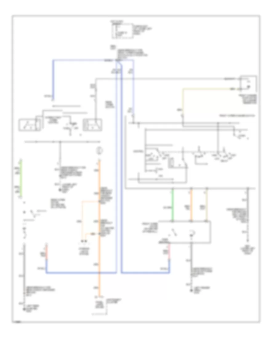 Электросхема стеклоочистителя, дворников и омывателя для Chrysler PT Cruiser Touring 2002