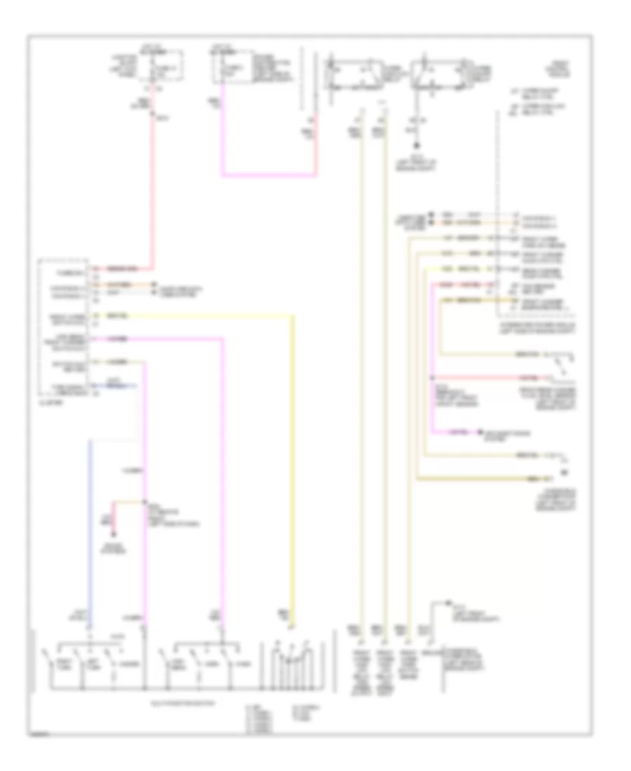 Электросхема передних стеклоочистителей дворников и омывателя лобового стекла для Chrysler Aspen Limited Hybrid 2009