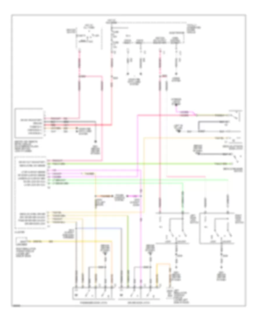 Power Door Locks Wiring Diagram Convertible for Chrysler PT Cruiser Touring 2007