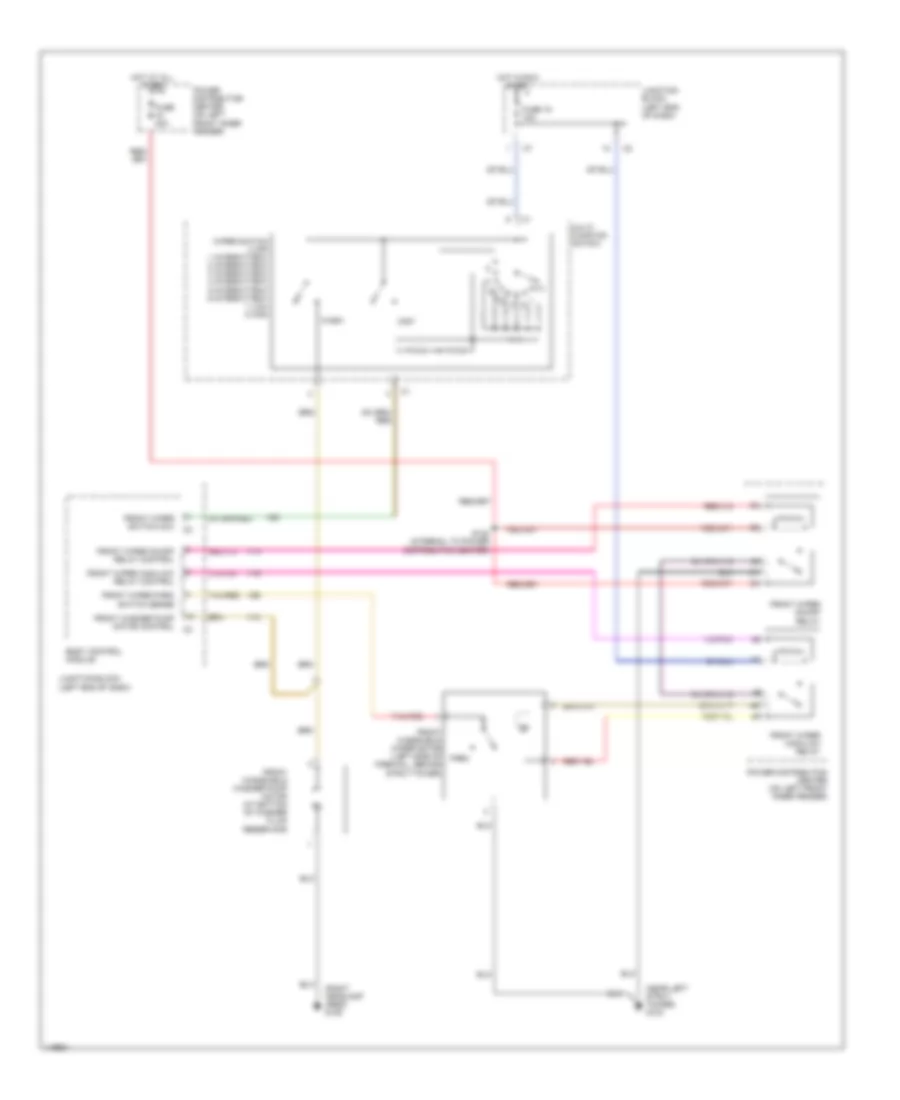 Электросхема стеклоочистителя, дворников и омывателя для Chrysler Sebring GTC 2002