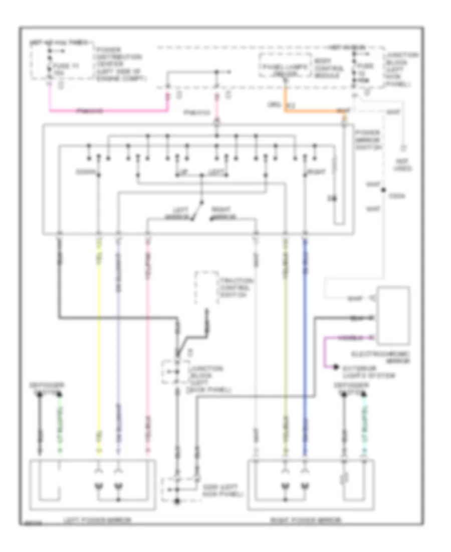 Power Mirror Wiring Diagram for Chrysler Town  Country LX 1997
