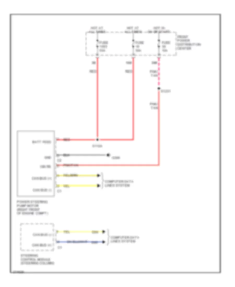 Electronic Power Steering Wiring Diagram for Chrysler 300 Limited 2012