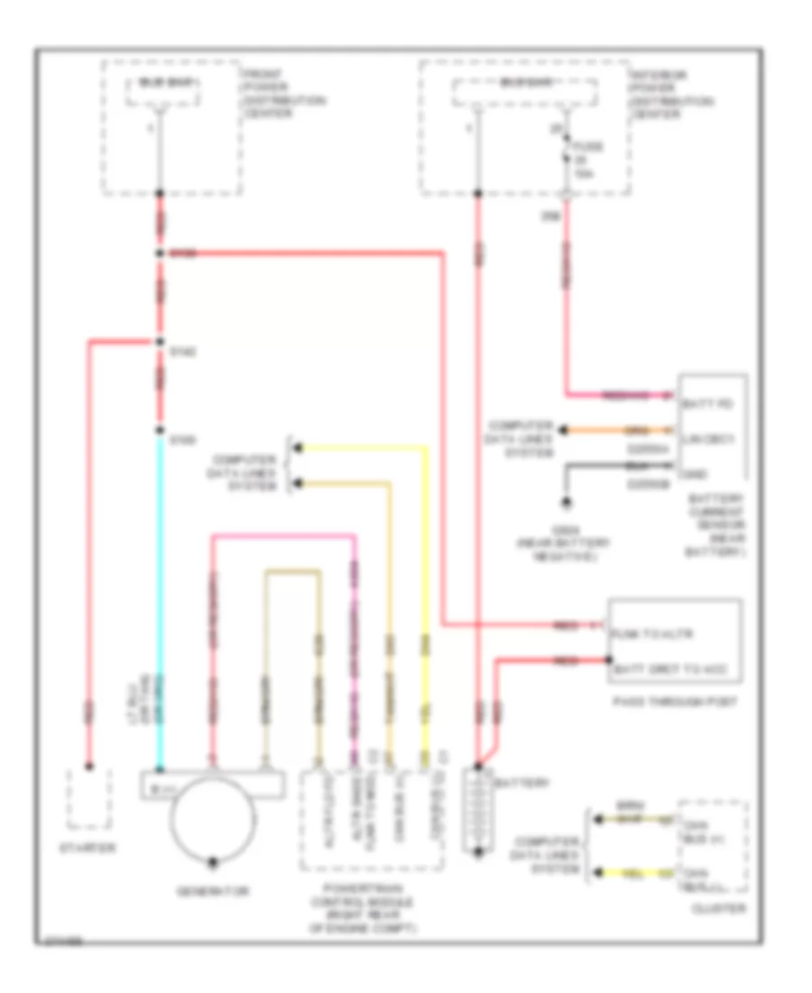 Charging Wiring Diagram for Chrysler 300 Limited 2012