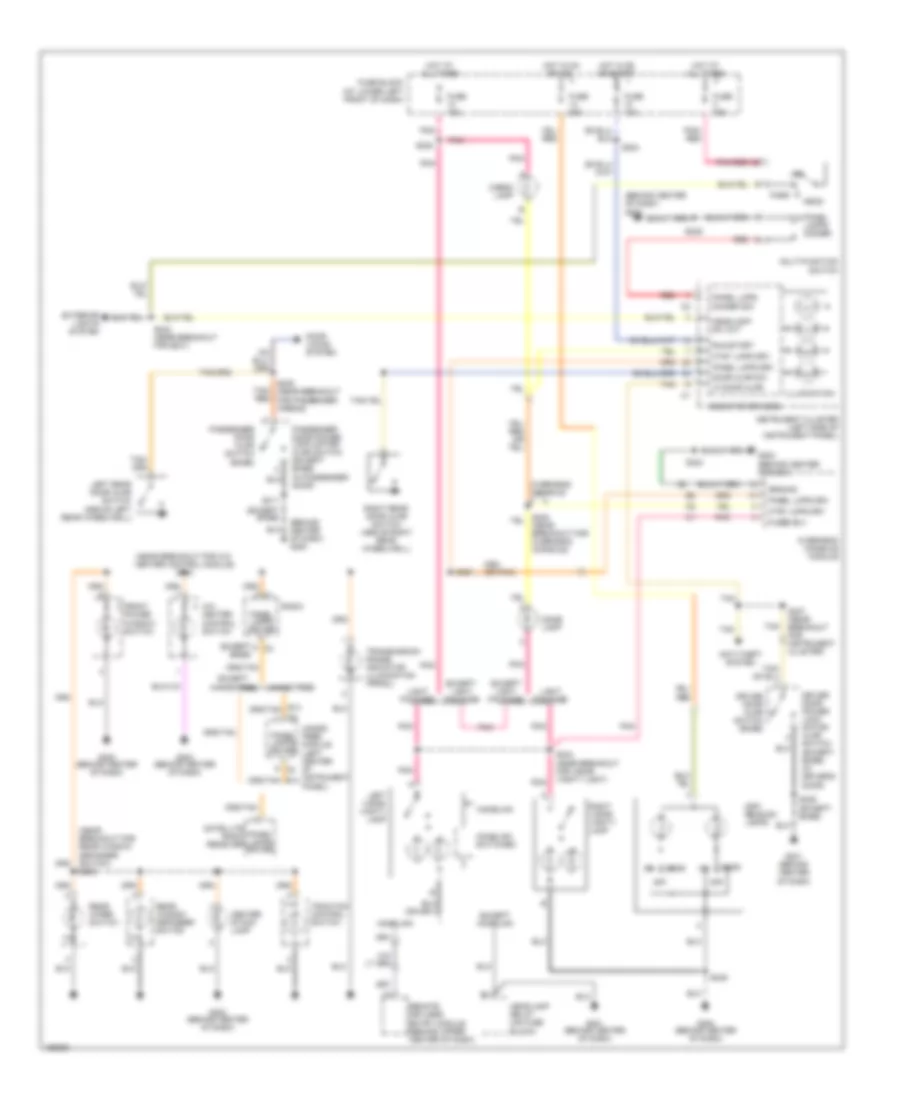 Interior Lights Wiring Diagram Except Convertible for Chrysler PT Cruiser Limited 2005