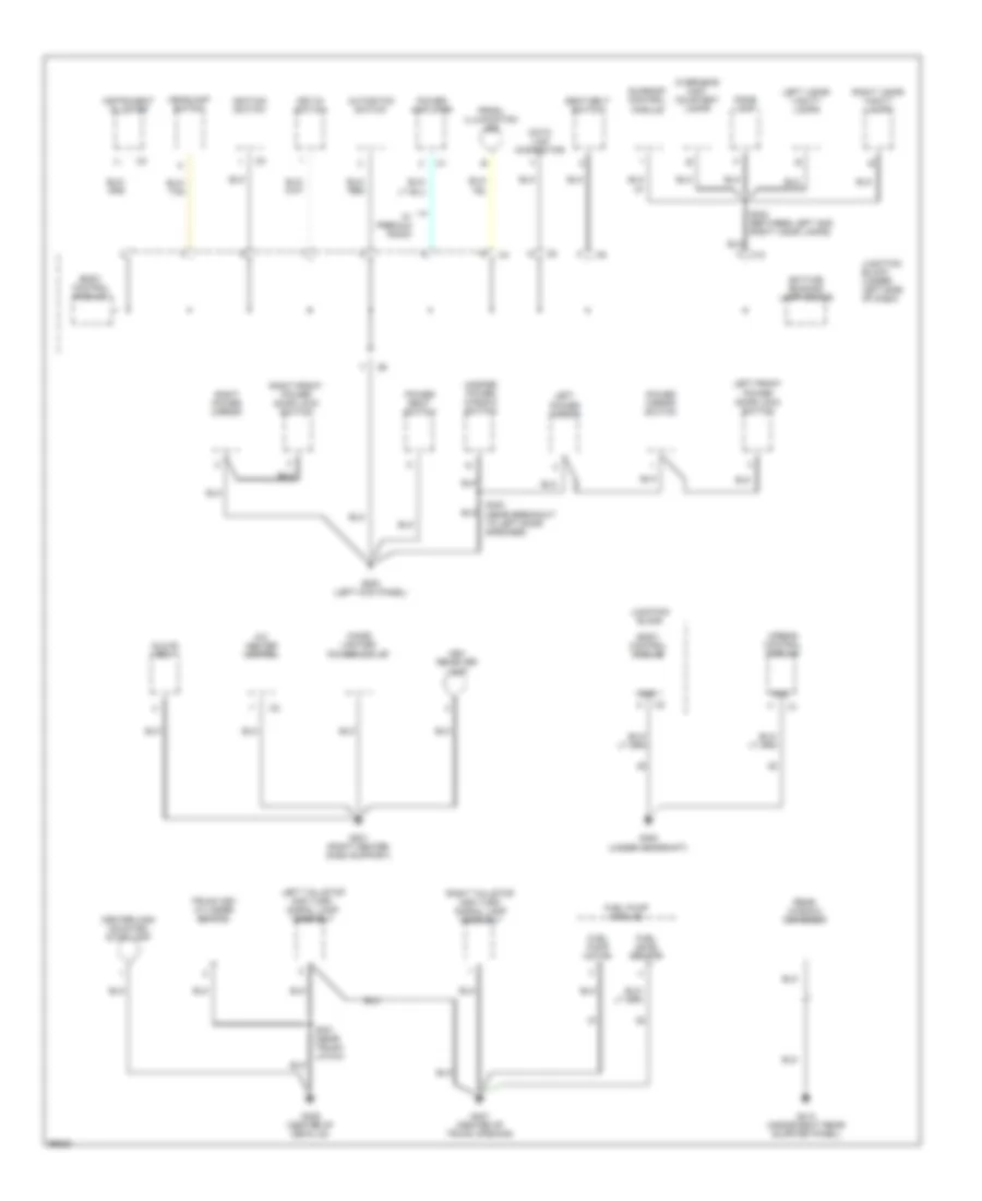 Ground Distribution Wiring Diagram (2 of 2) for Chrysler Cirrus LXi 1998