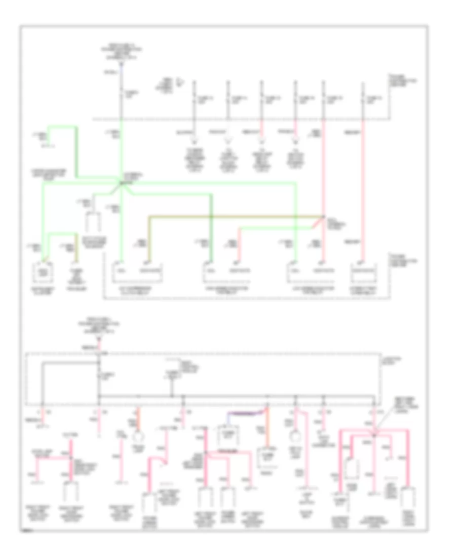 Power Distribution Wiring Diagram 2 of 4 for Chrysler Cirrus LXi 1998