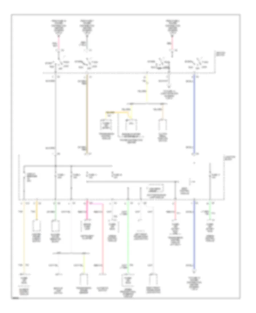 Power Distribution Wiring Diagram (3 of 4) for Chrysler Cirrus LXi 1998