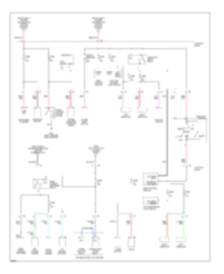 Power Distribution Wiring Diagram (4 of 4) for Chrysler Cirrus LXi 1998
