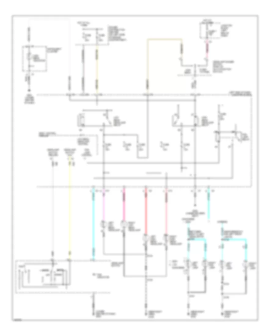 Headlights Wiring Diagram, without DRL for Chrysler 300M 2003
