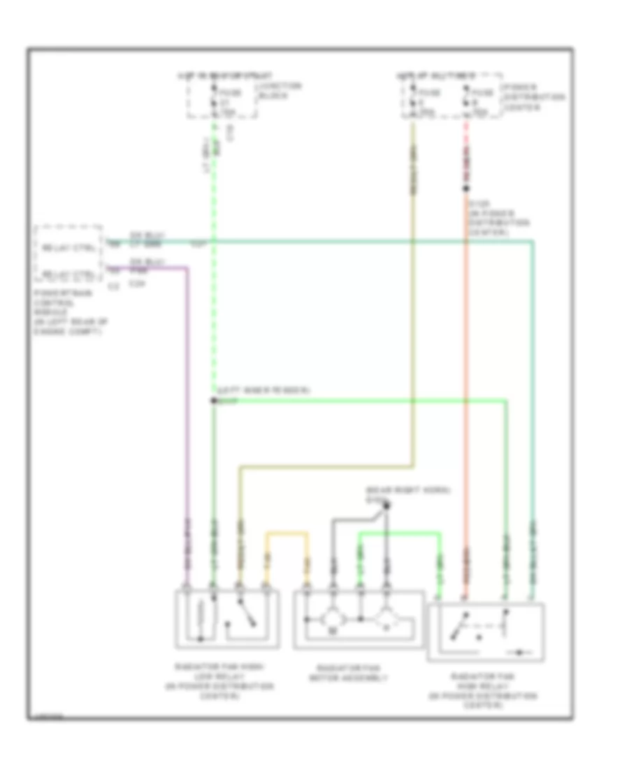 Cooling Fan Wiring Diagram for Chrysler Concorde LX 1998