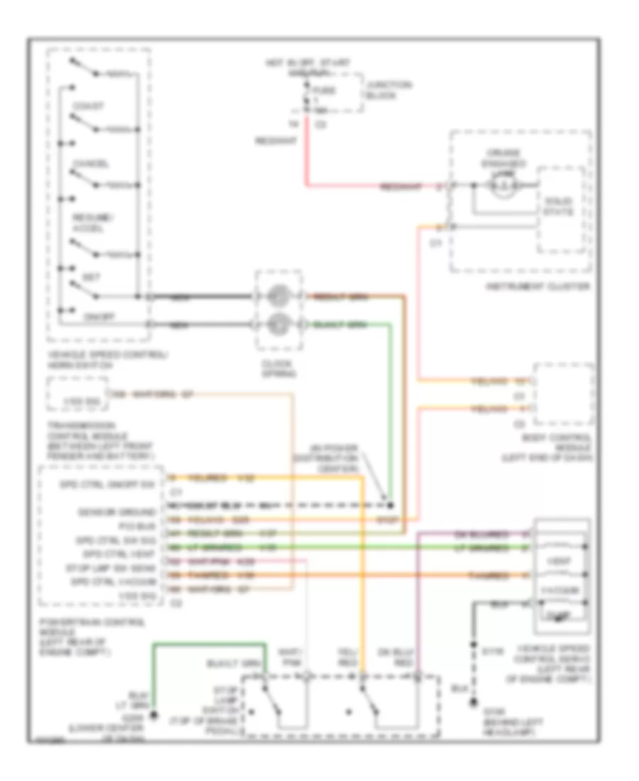 Cruise Control Wiring Diagram for Chrysler Concorde LX 1998