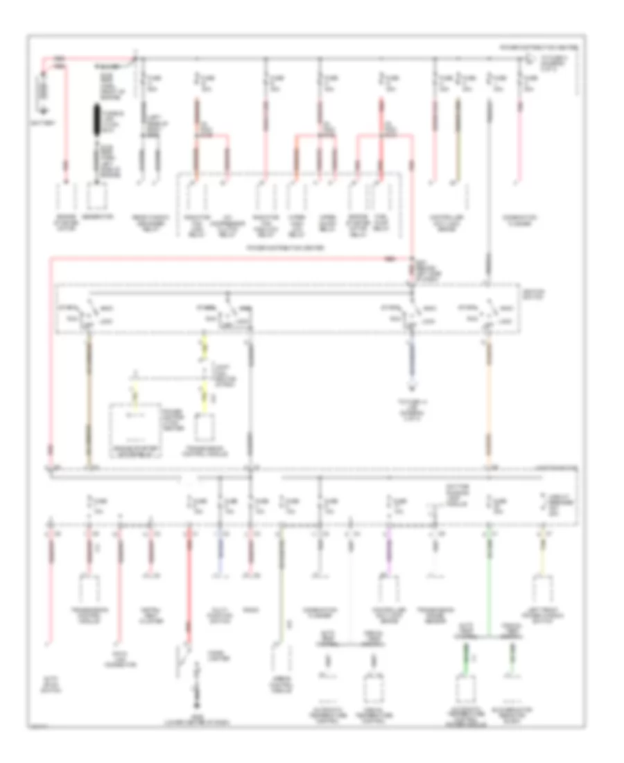 Power Distribution Wiring Diagram 1 of 3 for Chrysler Concorde LX 1998