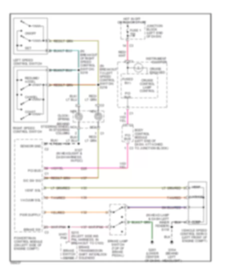 Cruise Control Wiring Diagram for Chrysler 300M Special 2003