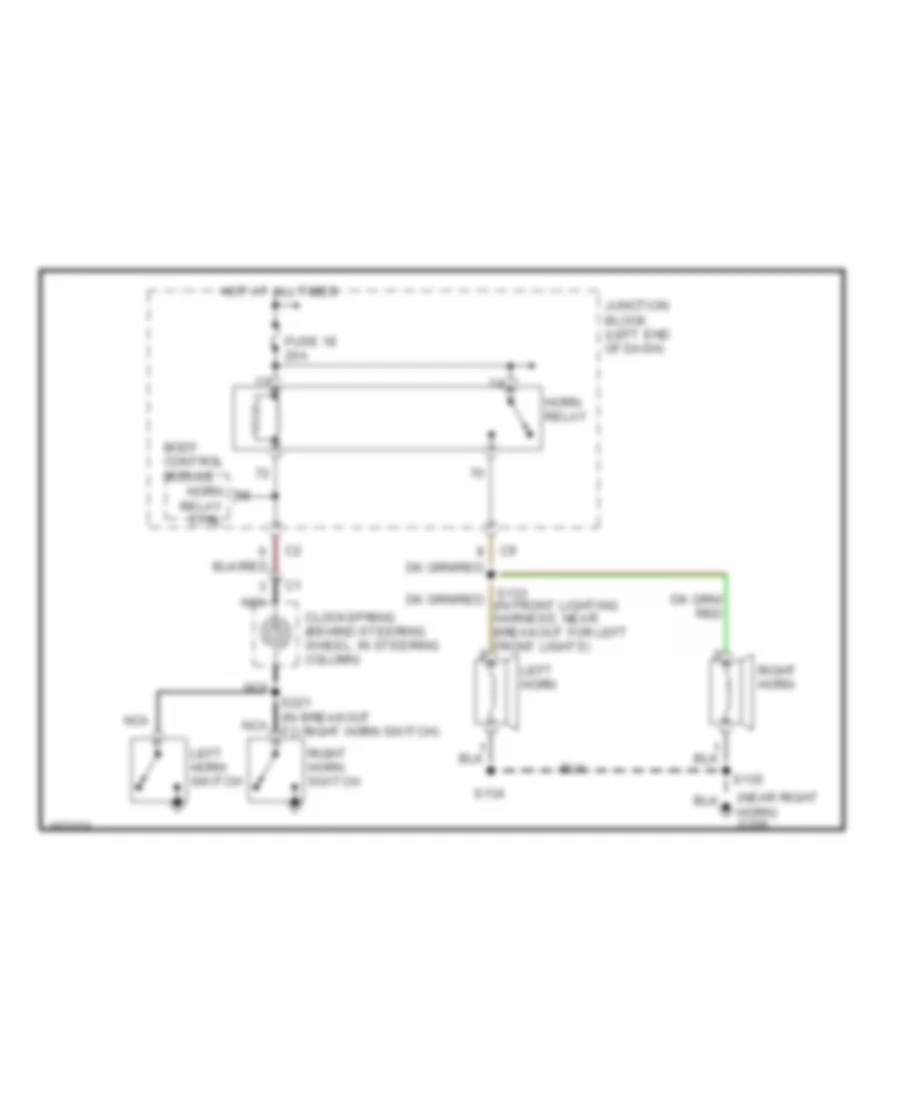 Horn Wiring Diagram for Chrysler Concorde Limited 2003