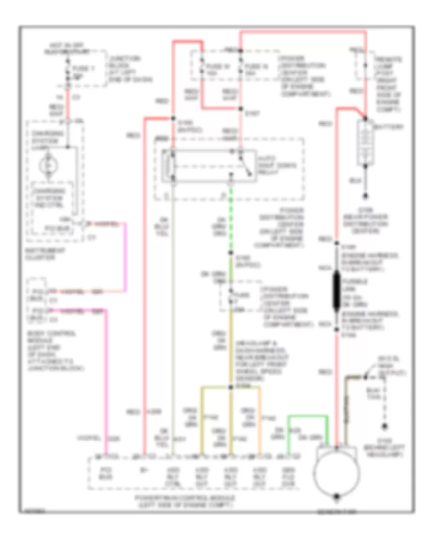 Charging Wiring Diagram for Chrysler Concorde Limited 2003