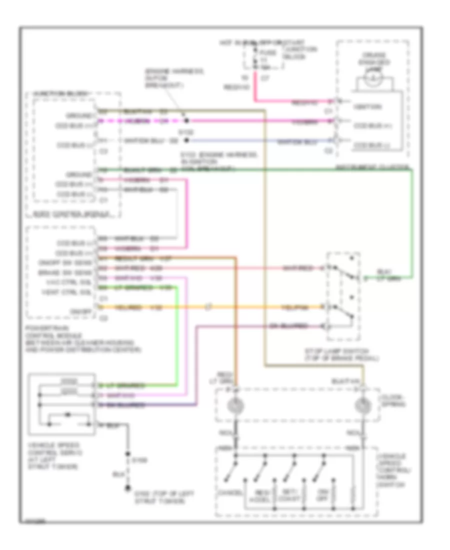 Cruise Control Wiring Diagram for Chrysler Sebring Limited 1998