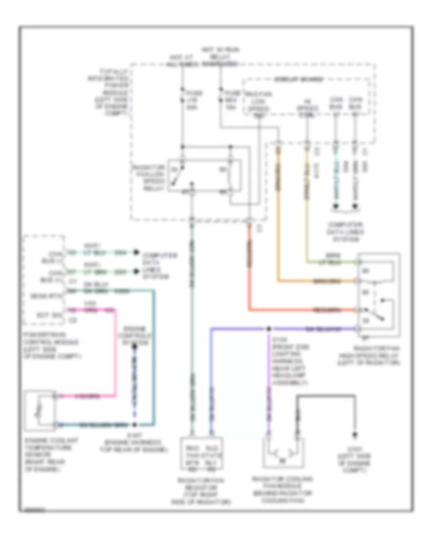 Cooling Fan Wiring Diagram for Chrysler Town  Country Limited 2012