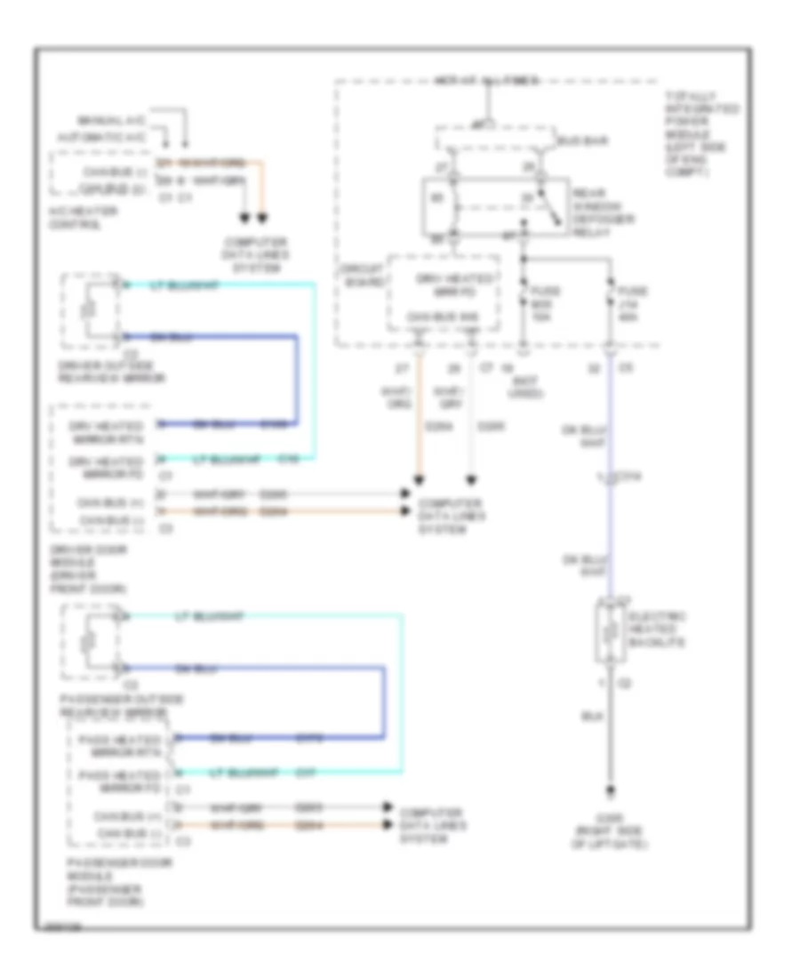 Defoggers Wiring Diagram for Chrysler Town  Country Limited 2012