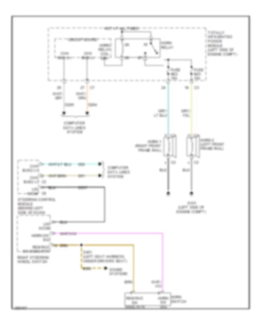 Horn Wiring Diagram for Chrysler Town  Country Limited 2012