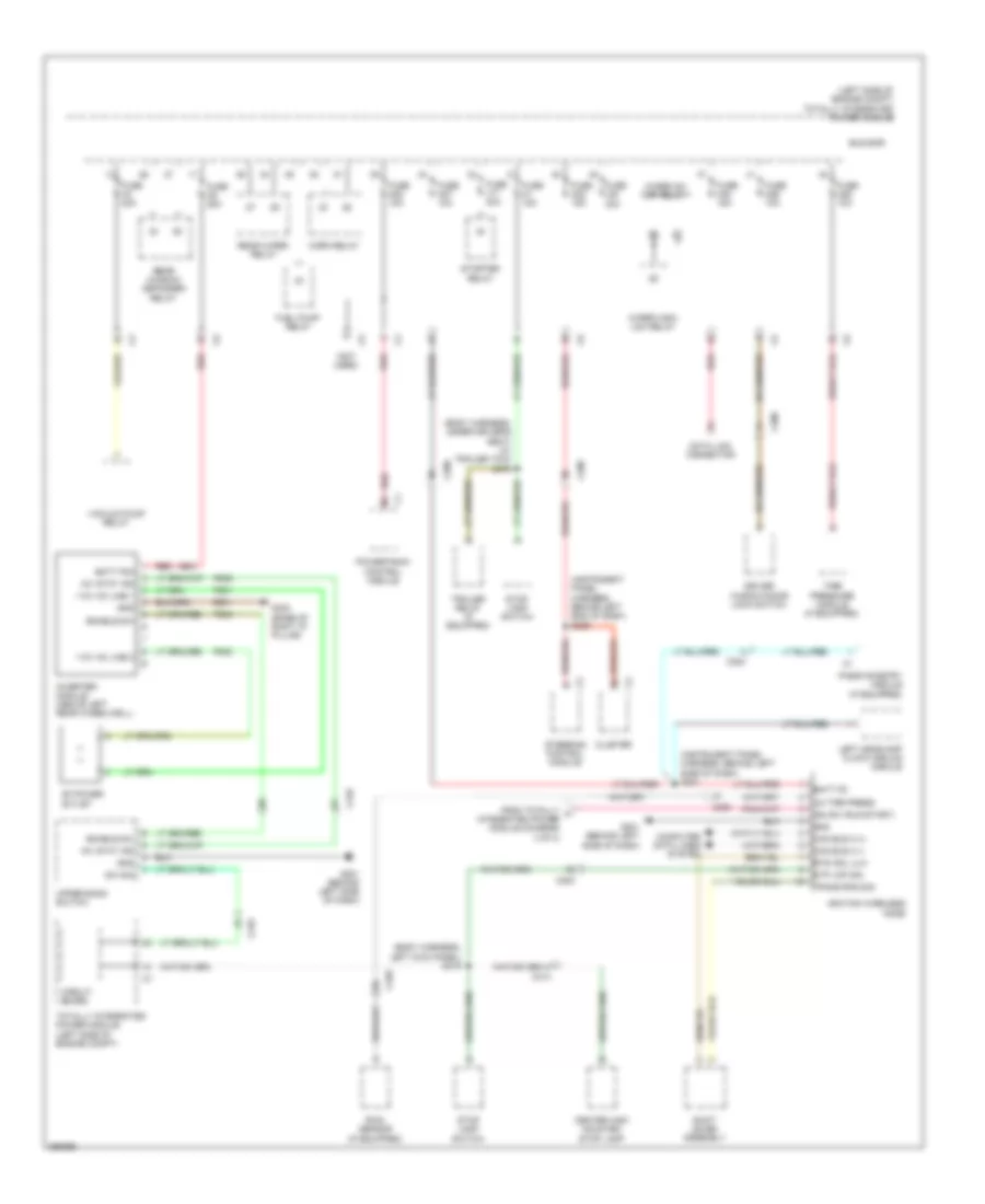 Power Distribution Wiring Diagram (2 of 3) for Chrysler Town  Country Limited 2012