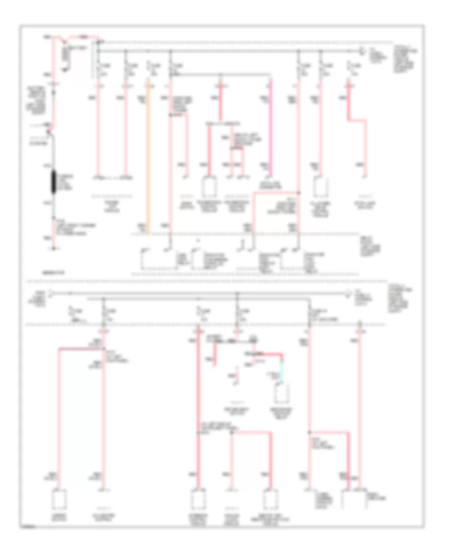 Power Distribution Wiring Diagram 1 of 3 for Chrysler Sebring 2009