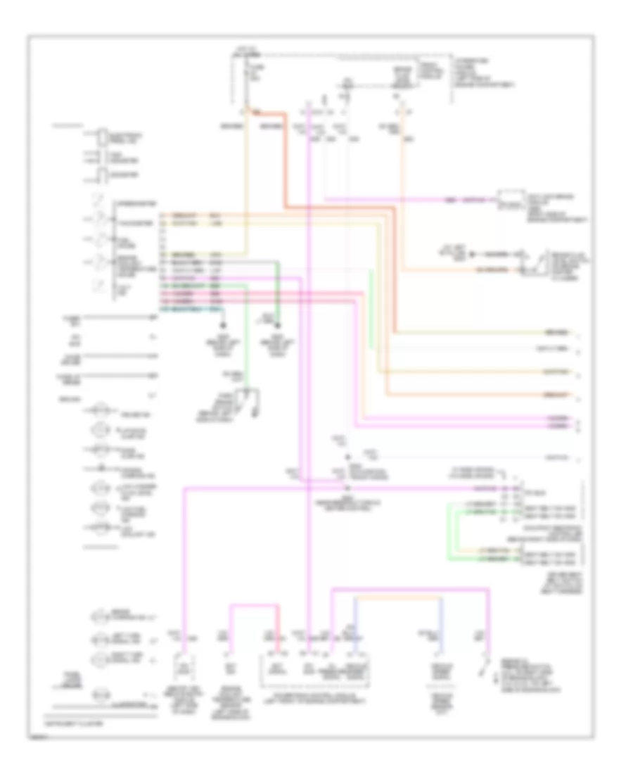 Instrument Cluster Wiring Diagram 1 of 2 for Chrysler Town  Country 2007