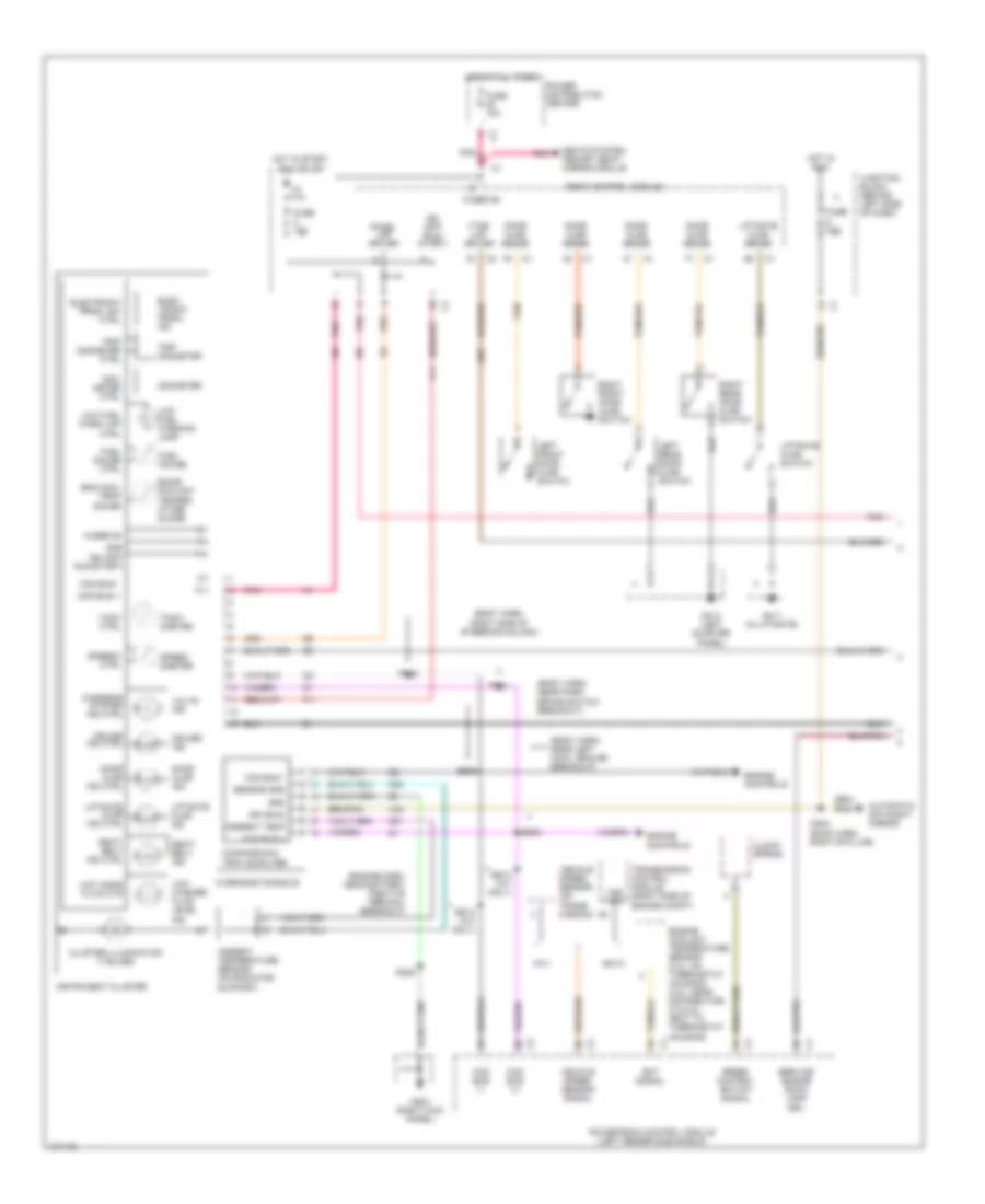 Instrument Cluster Wiring Diagram 1 of 2 for Chrysler Town  Country LX 1998