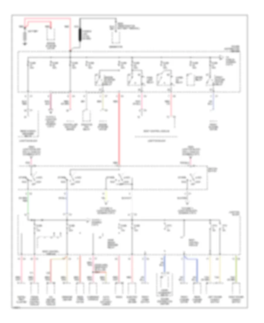 Power Distribution Wiring Diagram 1 of 3 for Chrysler Town  Country LX 1998