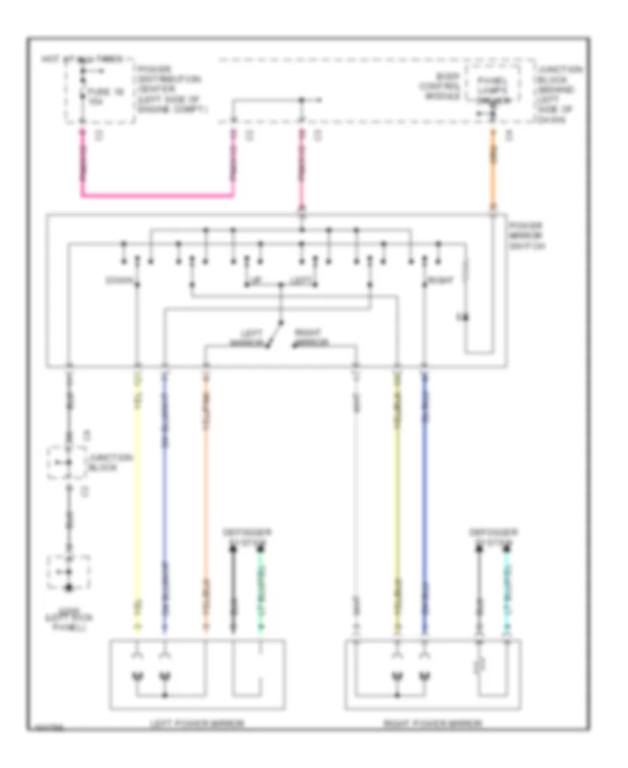 Power Mirror Wiring Diagram for Chrysler Town  Country LX 1998