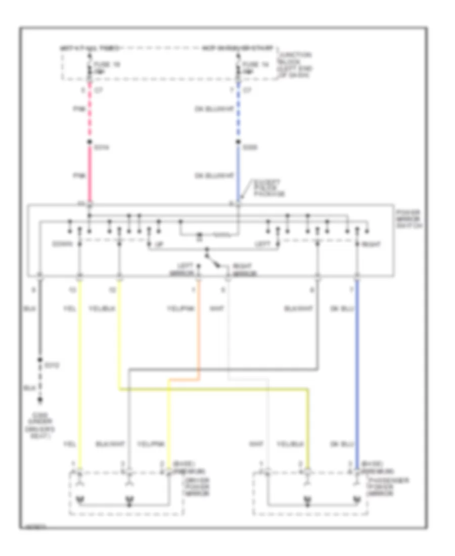 Power Mirrors Wiring Diagram for Chrysler Concorde LXi 2003