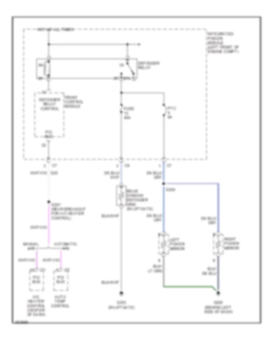 Defoggers Wiring Diagram for Chrysler Town  Country Limited 2007