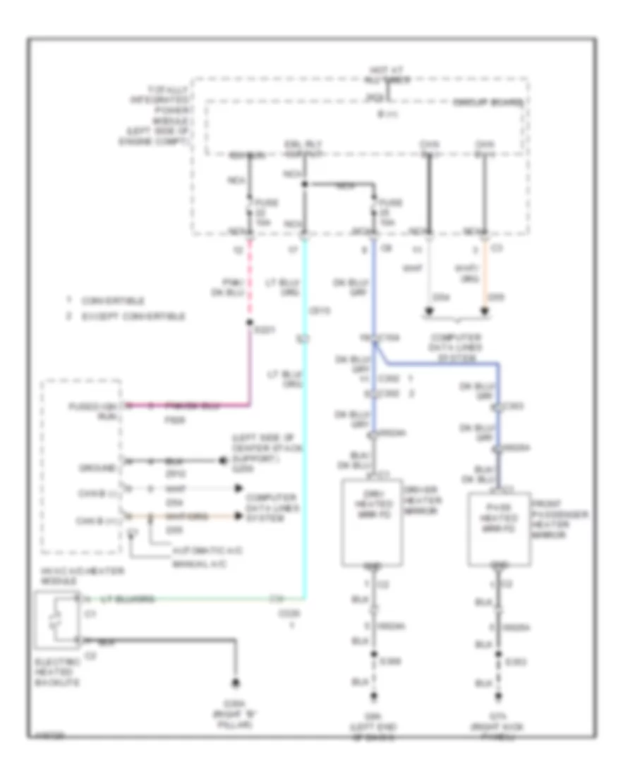 Defoggers Wiring Diagram for Chrysler 200 Limited 2013