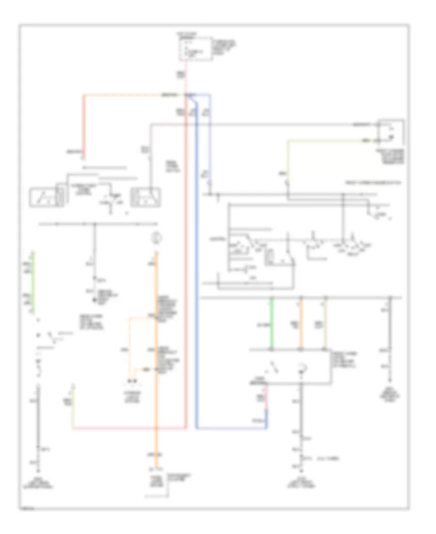 Электросхема стеклоочистителя, дворников и омывателя для Chrysler PT Cruiser Dream Cruiser 2003