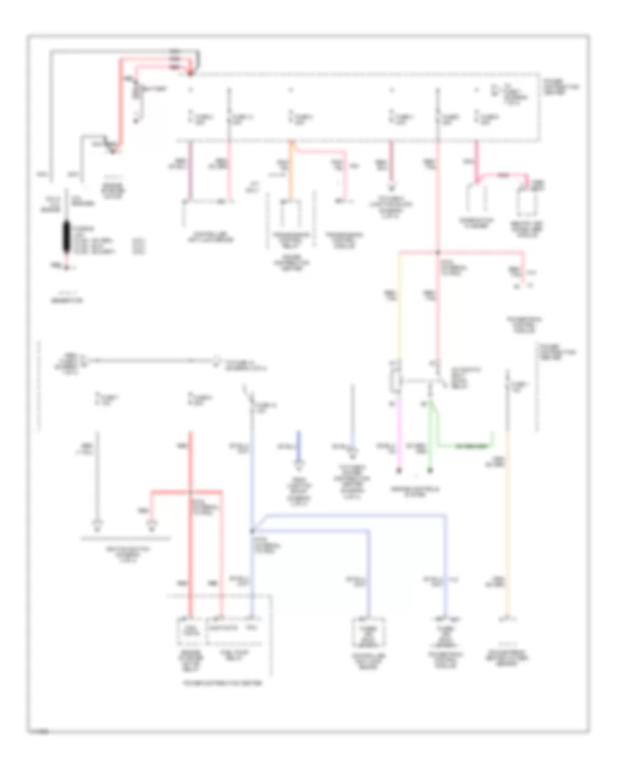 Power Distribution Wiring Diagram 1 of 4 for Chrysler Cirrus LXi 1999