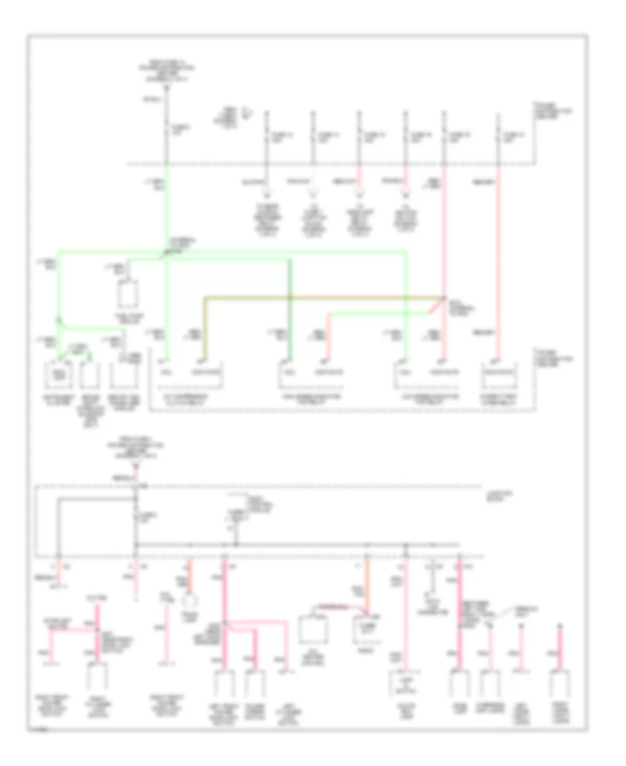 Power Distribution Wiring Diagram (2 of 4) for Chrysler Cirrus LXi 1999
