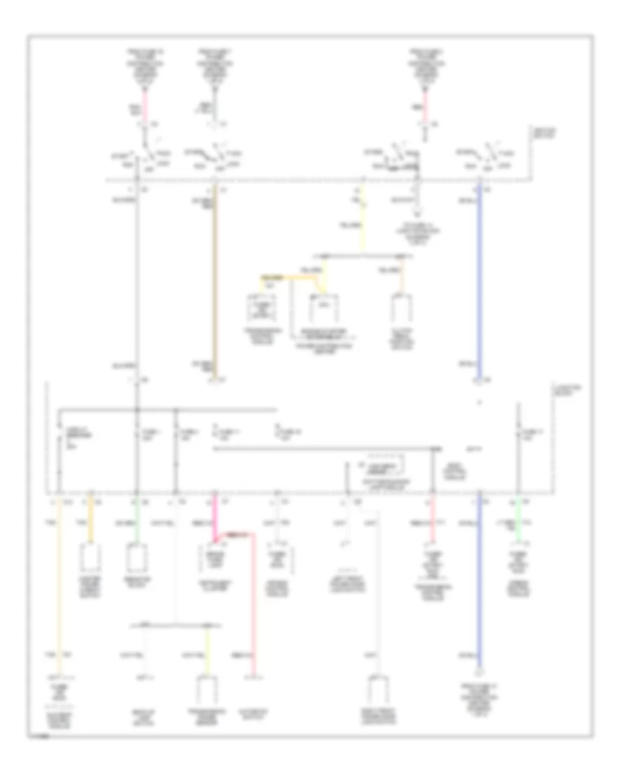 Power Distribution Wiring Diagram (3 of 4) for Chrysler Cirrus LXi 1999